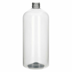 1000 ml flacon Basic Round 100% recyclage PET transparent 28.410